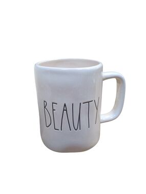 Rae Dunn White 'BEAUTY' Ceramic Mug 16oz